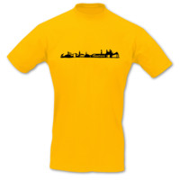 T-Shirt Bautzen Skyline T-Shirt Modellnummer 000931-020-402  goldgelb/schwarz