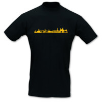 T-Shirt Bautzen Skyline T-Shirt Modellnummer 000931-070-410  schwarz/goldgelb
