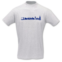T-Shirt Bielefeld Skyline T-Shirt Modellnummer 000932-901-406  ash/k�nigsblau
