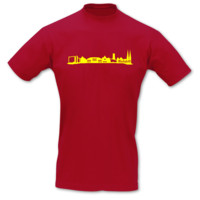 T-Shirt Bielefeld Skyline T-Shirt Modellnummer 000932-904-410  rot/goldgelb