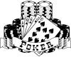 Wandtattoo Poker schwarz 40x30 cm