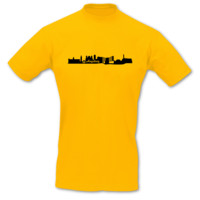 T-Shirt Augsburg Skyline T-Shirt Modellnummer 000954-020-402  goldgelb/schwarz