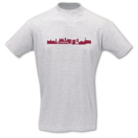 T-Shirt Augsburg Skyline T-Shirt Modellnummer 000954-901-409  ash/bordeaux
