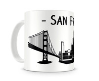 Tasse San Francisco Skyline Tasse Modellnummer  wei/schwarz
