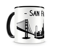 Tasse San Francisco Skyline Tasse Modellnummer  schwarz/schwarz