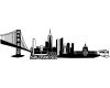 Wandtattoo San Francisco Skyline