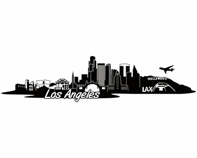 Los Angeles Skyline Wandtattoo