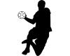 Handballspieler Dreher Aufkleber Aufkleber