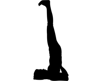 Yoga Salamba Sarvangasana Aufkleber