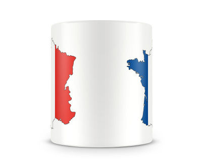 Tasse mit Frankreich in Nationalfarben Tasse