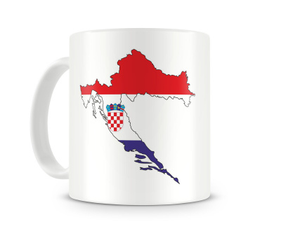 Tasse mit Kroatien in Nationalfarben