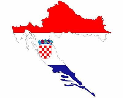 Kroatien Wandtattoo mit der Nationalflagge