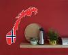 Norwegen Wandtattoo mit der Nationalflagge Wandtattoo
