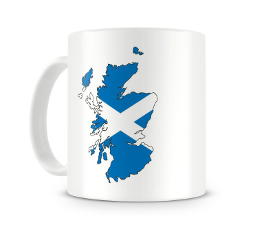 Tasse mit Schottland in Nationalfarben