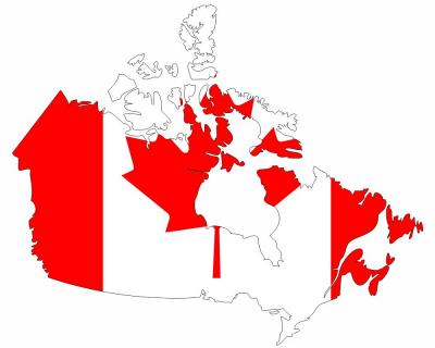 Kanada Wandtattoo mit der Nationalflagge