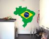 Brasilien Wandtattoo mit der Nationalflagge Wandtattoo
