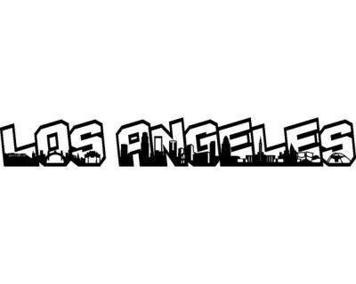Los Angeles Schriftzug Skyline Wandtattoo