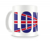 Tasse mit London Schriftzug Tasse