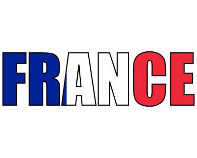 Frankreich Schriftzug Aufkleber France