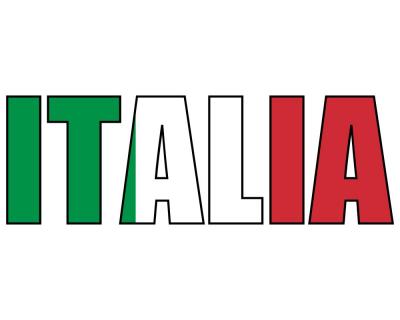 Italia Schriftzug Aufkleber Italien
