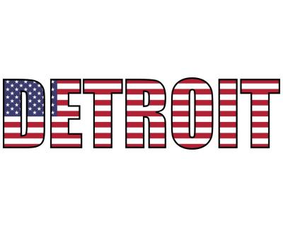 Detroit Schriftzug Aufkleber