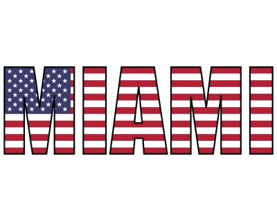 Miami Schriftzug Aufkleber