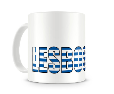 Tasse mit Lesbos Schriftzug
