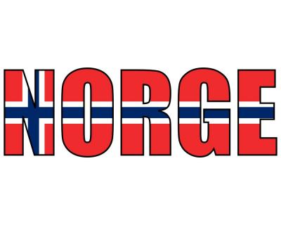 Norge Schriftzug Norwegen Aufkleber
