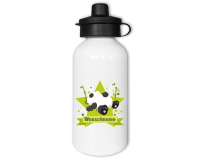 Trinkflasche bedruckt mit dem Motiv Schlafender Panda Br
