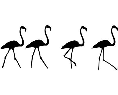 Flamingos als Aufkleber