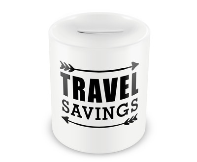 Spardose mit dem Motiv Travel Savings
