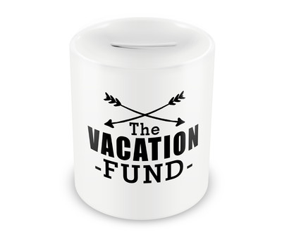 Spardose mit dem Motiv The Vacation Fund