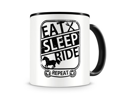 Tasse mit dem Motiv Eat Sleep Ride