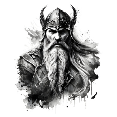 Buntes Wandtattoo "Viking Ivar"