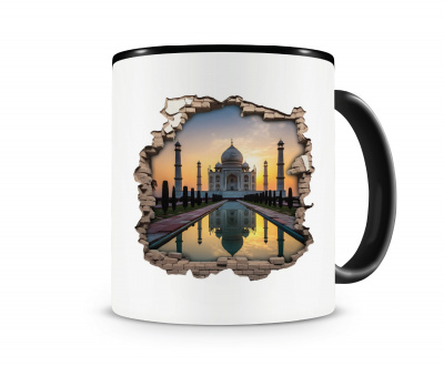 Tasse mit dem Motiv Wandriss mit Taj Mahal