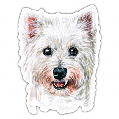 West Highland White Terrier Westie Aufkleber Bunt