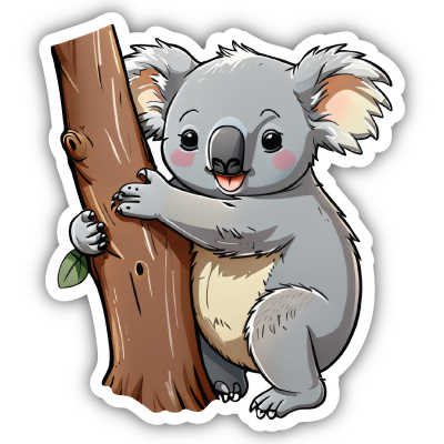 Kleiner Koala  Aufkleber Cartoon