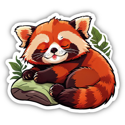 Roter Panda Aufkleber Cartoon