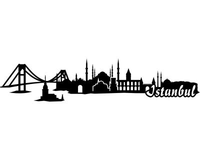 Wandtattoo Istanbul Skyline 30x6,3cm Sonderangebot