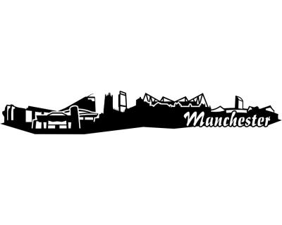 Wandtattoo Manchester Skyline 30x4,6cm Sonderangebot
