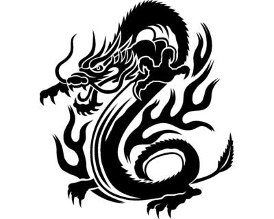 Wandtattoo Drache Motiv 117 - Ansicht 1
