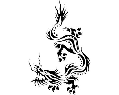 Drachen Tribal Aufkleber Motiv 138 - Ansicht 1