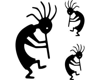 Kokopelli Aufkleber Set - Ansicht 1