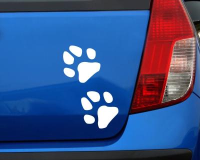 Pfoten Hunde Katzen 2er Set Aufkleber