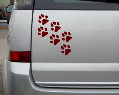 Aufkleber Pfote Pfoten Katze Hund Auto Autoaufkleber Autodekor