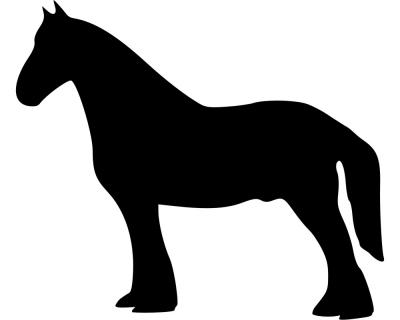 Pferd Aufkleber Kaltblut - Ansicht 1