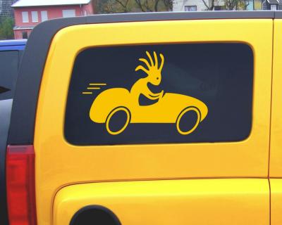 Kokopelli ”Racing” Aufkleber Aufkleber