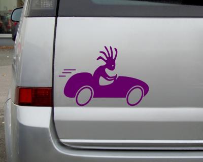 Kokopelli ”Racing” Aufkleber Aufkleber