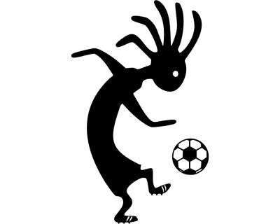 Kokopelli ”Fuball” Aufkleber Aufkleber