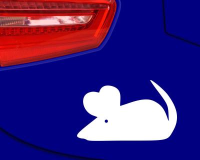 Aufkleber Weie Maus - Ansicht 2